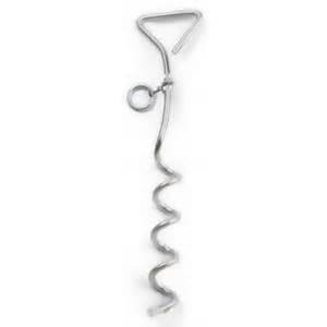 Stainless steel corkscrew stake