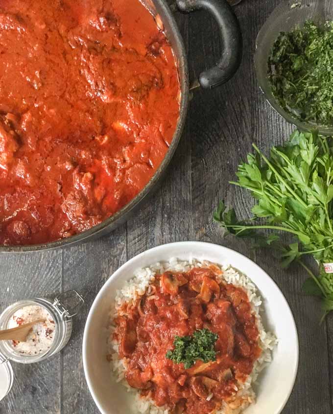 Rick's Classic Chicken Cacciatore - a hearty Italian hunter's stew.